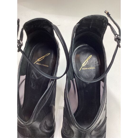 Brian atwood Black High Heels With Open Toe - Picture 4 of 16